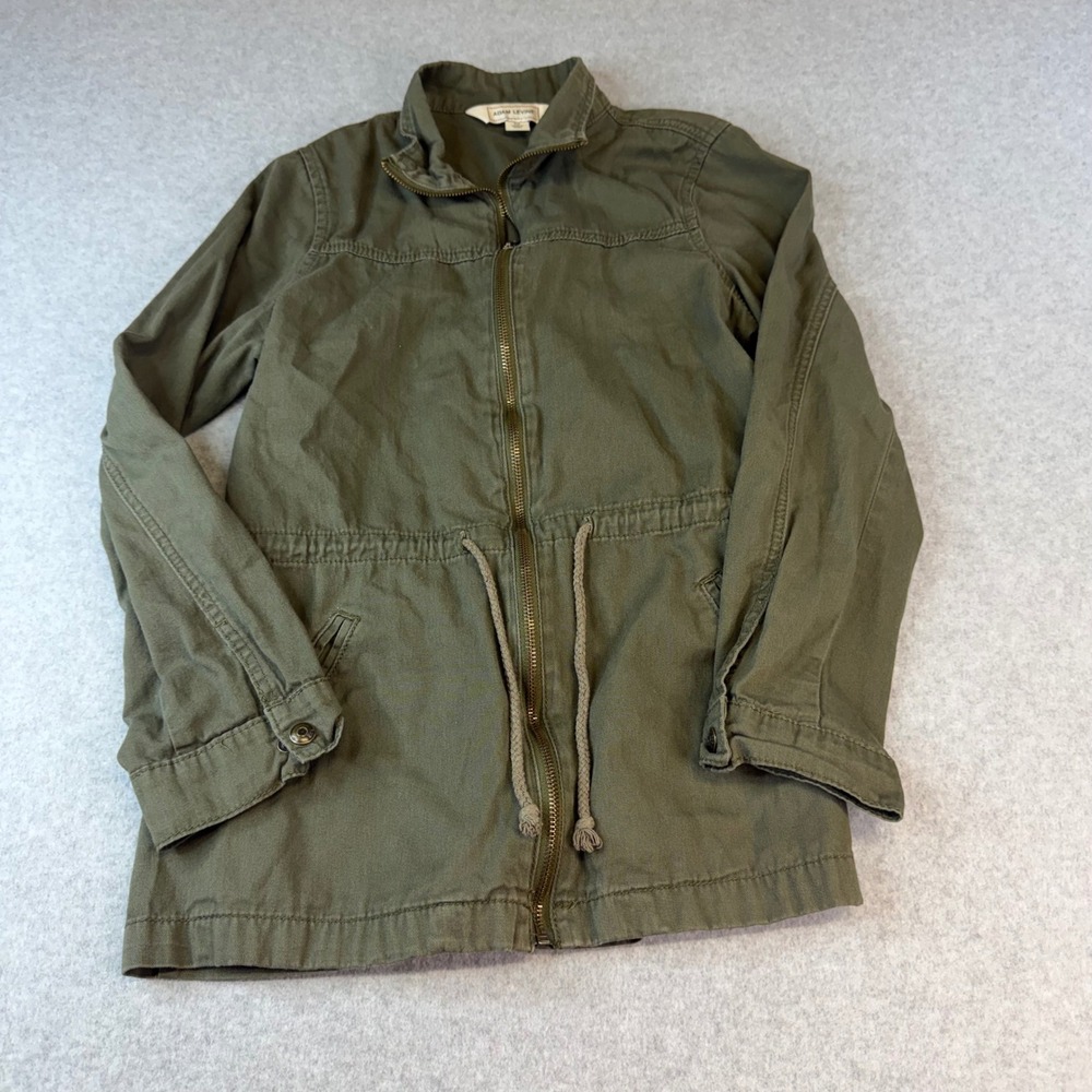 Adam Levine Mens Olive Green Cotton Utility Field Jacket Size M